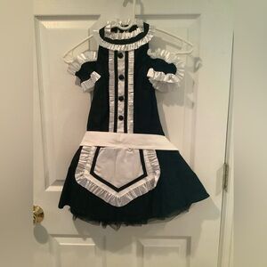 Weissman French maid inspired dance costume with accessories